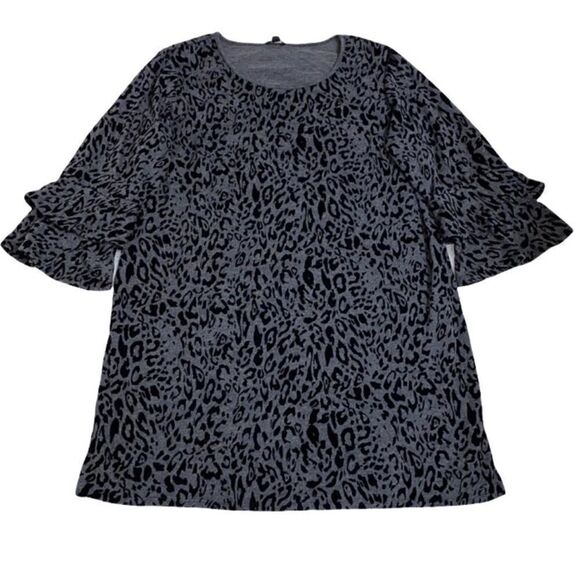 Tacera Ruffle Bell Sleeve Dress(Size 3X) - Picture 1 of 7